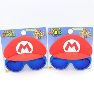Sun-Staches Super Mario Bros. Kids Sunglasses Shades 2 Pack 100% UV Protection
